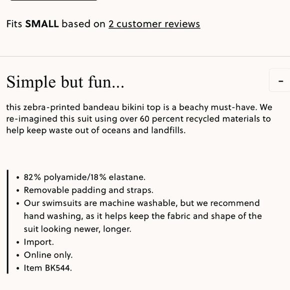 J. Crew NWT Bandeau Bikini Swim Top in Zebra Stripe Beige Brown Size 3X - Picture 9 of 13